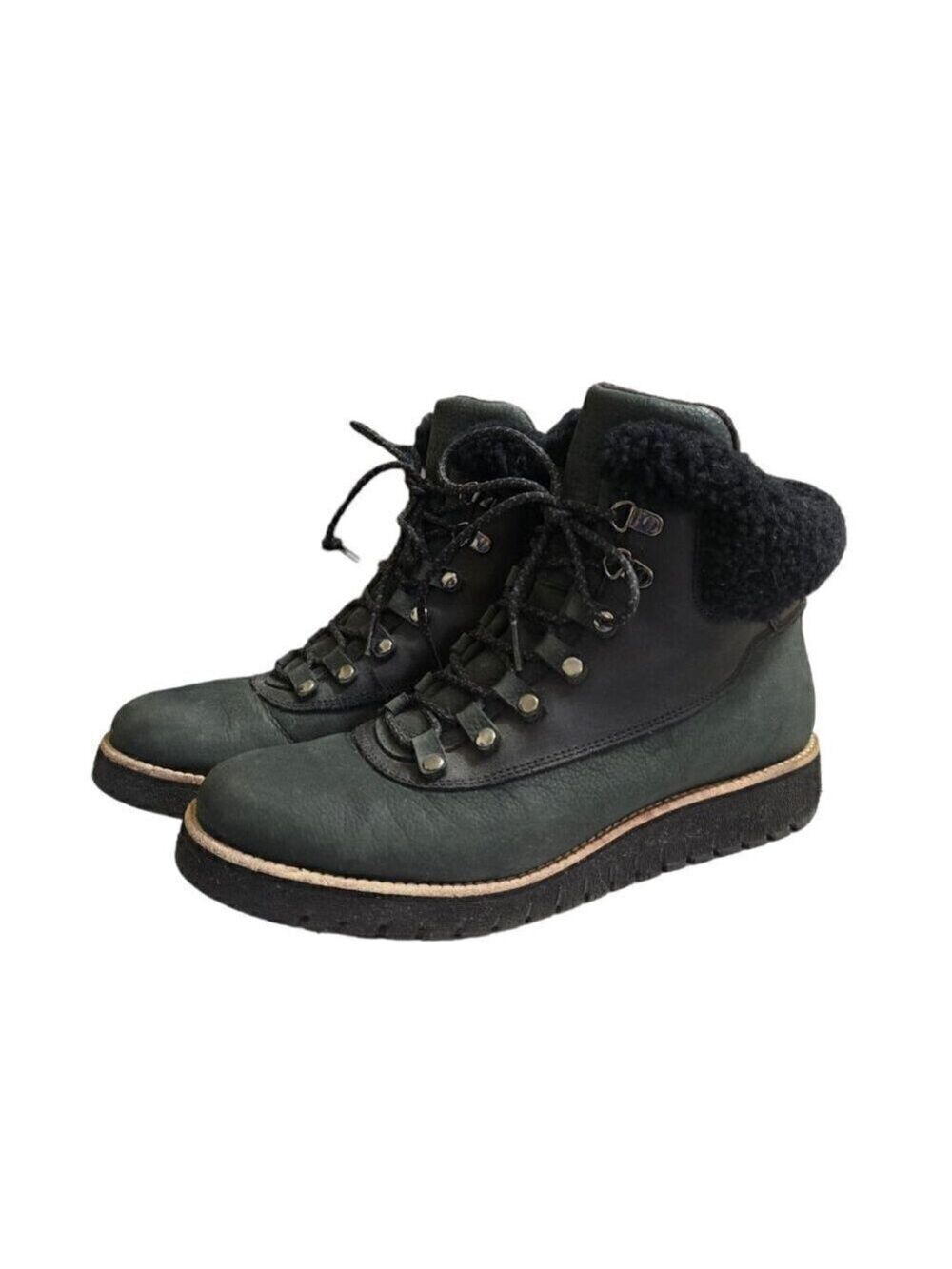 Cole Haan Zero Grand Explorer Green Leather Waterproof Hiking Boots Sz 9